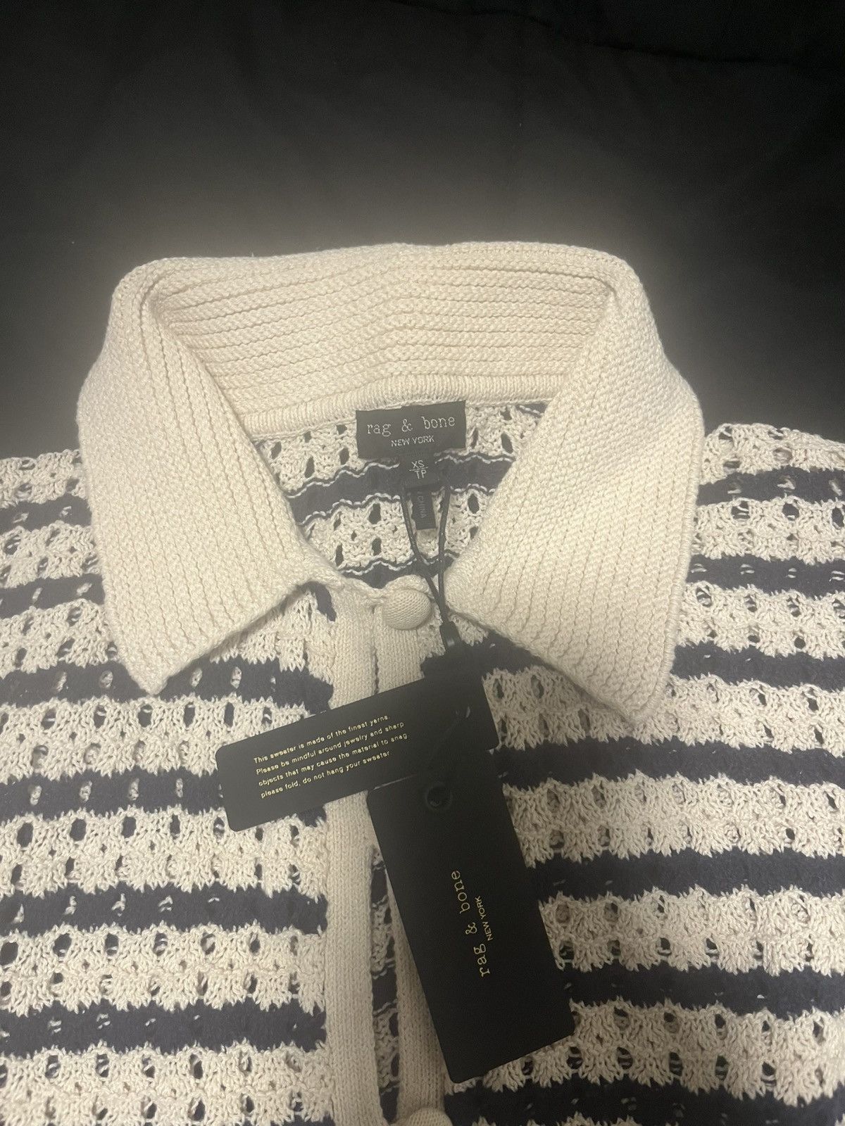 Rag & Bone RAG & BONE IVORY KHLOE STRIPE CARDIGAN | Sz: XS | Orig: $358 Size XS / US 0-2 / IT 36-38 - 5 Thumbnail