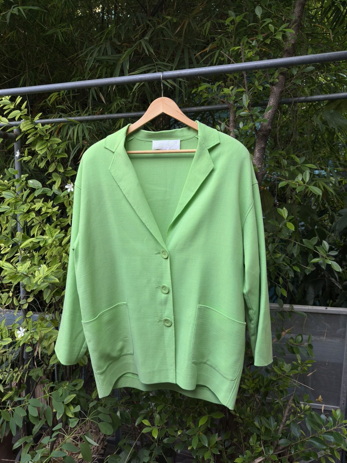 Versace BNWT Genny Oversized Green Blazer Jacket with Shoulder Pads Size M / US 6-8 / IT 42-44 - 1 Thumbnail