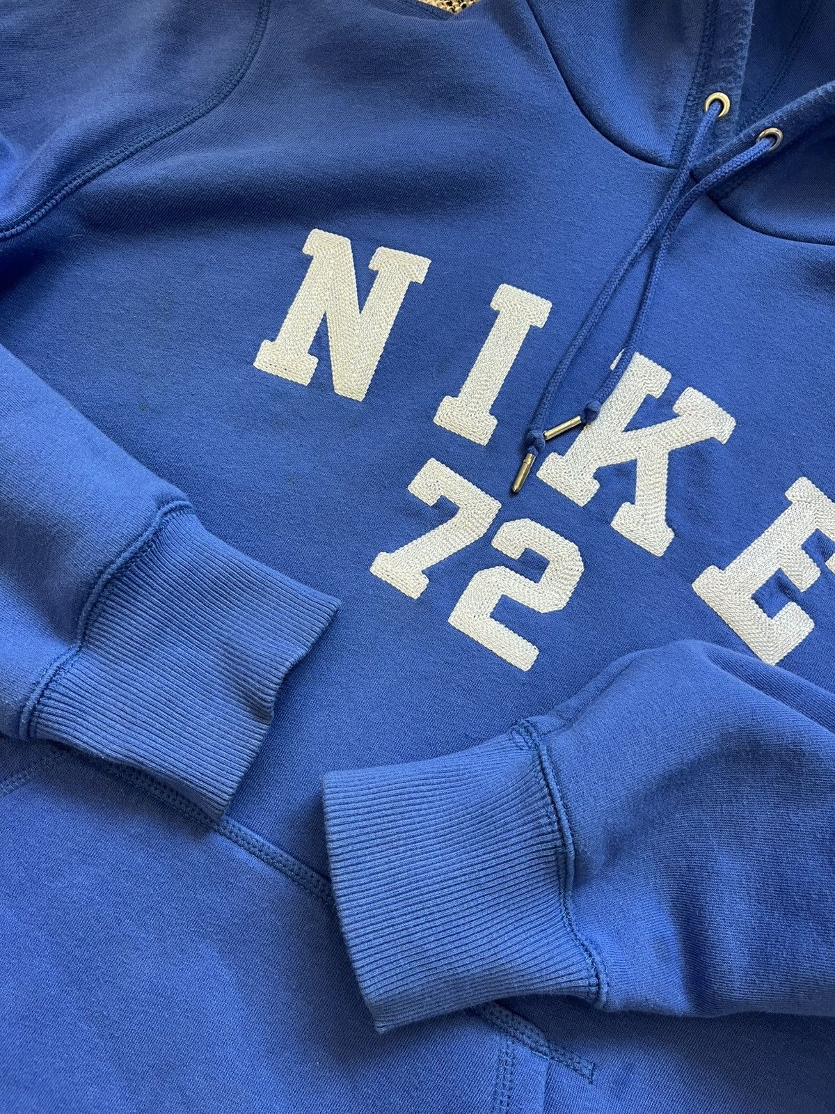 Nike × Vintage Vintage Nike Hoodie Blue big logo fleece sweatshirt Size US L / EU 52-54 / 3 - 7 Thumbnail