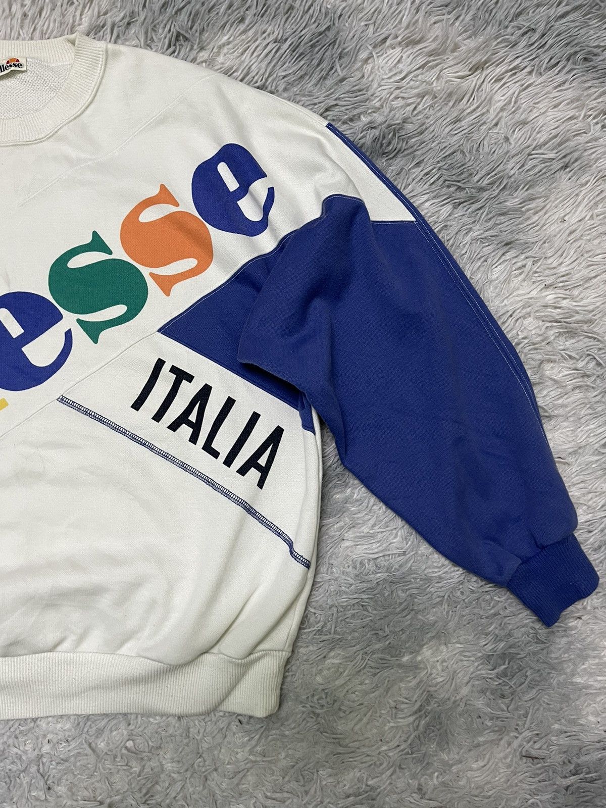 Ellesse × Japanese Brand × Vintage 90s ELLESSE ITALIA SWEATSHIRT MULTICOLOUR Size US XL / EU 56 / 4 - 4 Thumbnail