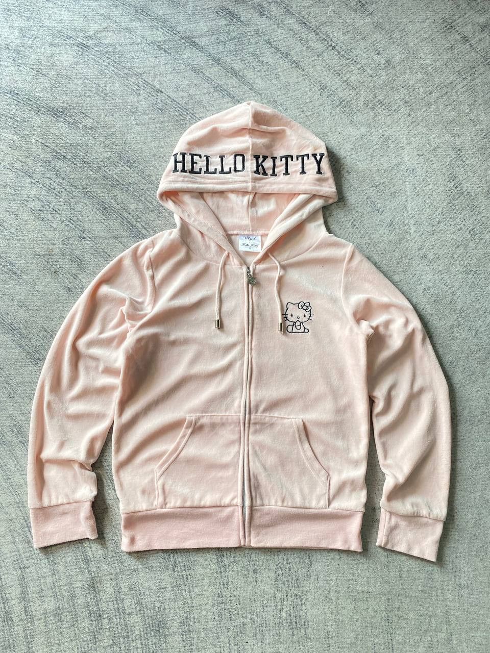 Other Hello Kitty Velvet Cropped Zip Hoodie Size M / US 6-8 / IT 42-44 - 1 Thumbnail