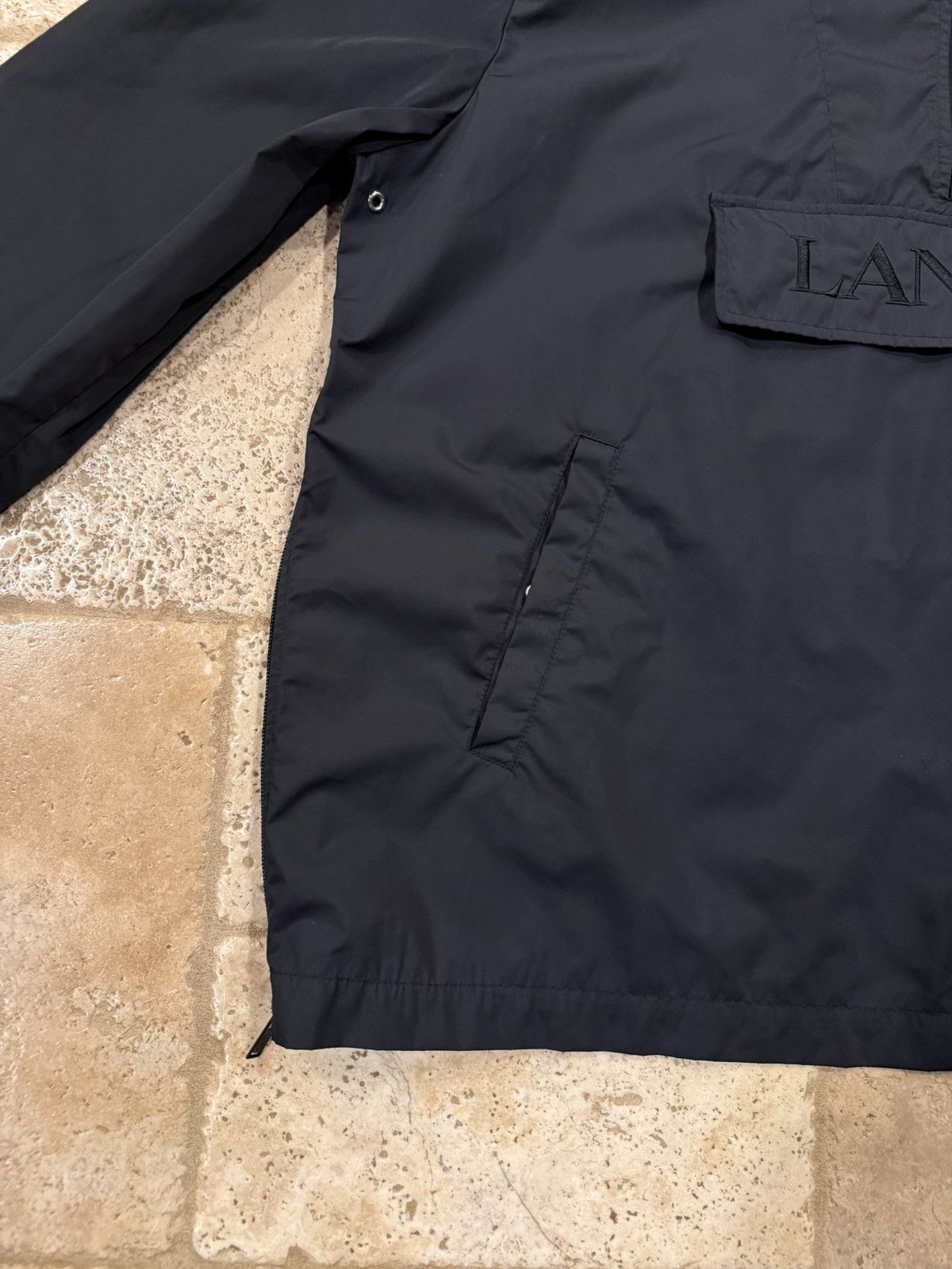 Lanvin Lanvin Nylon Logo Anorak Black Hooded Windbreaker Jacket Size US L / EU 52-54 / 3 - 7 Thumbnail