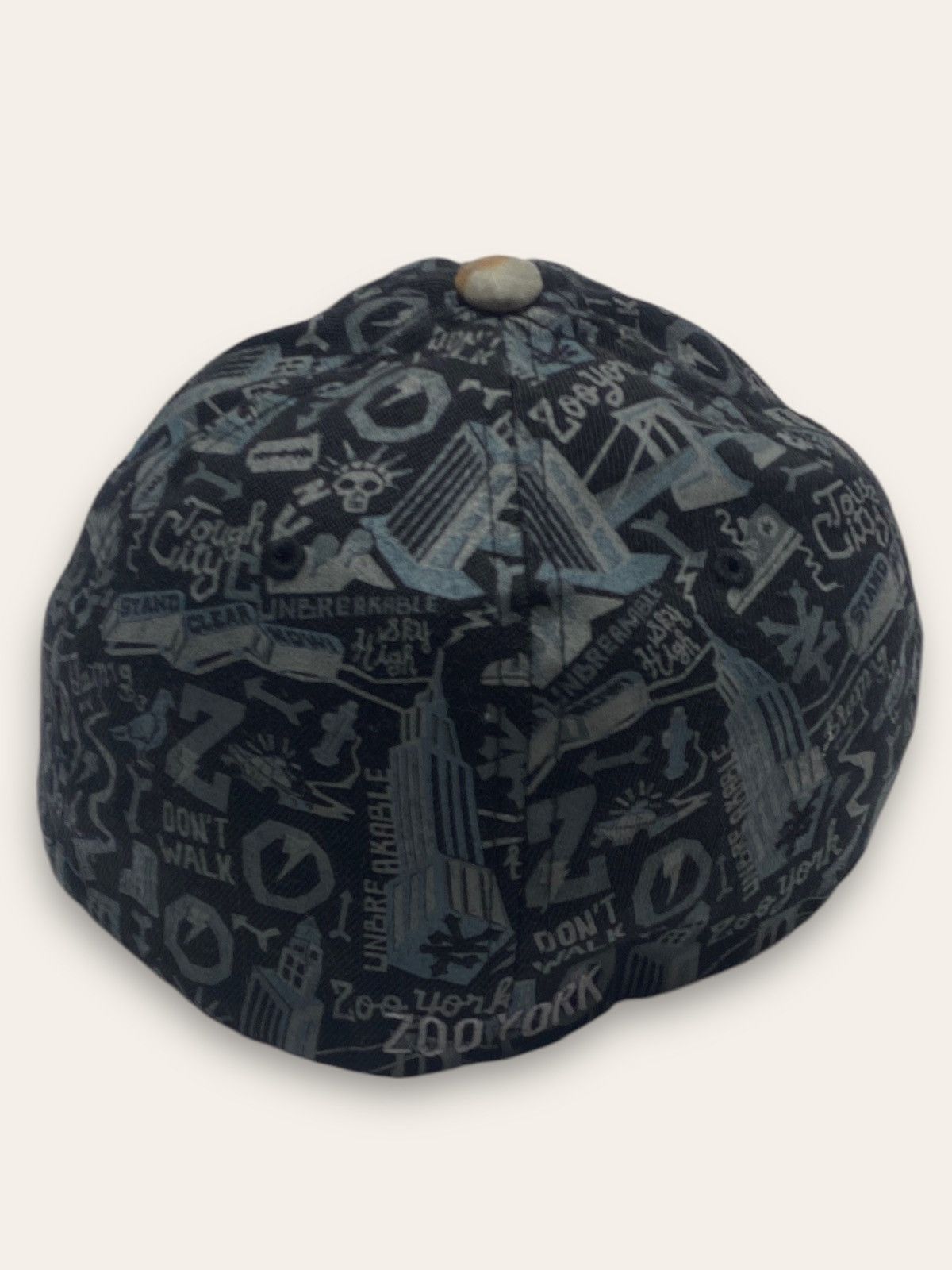 Vintage Vintage ZOO YORK Cap Skater Grey Monogram Pattern Y2K Size ONE SIZE - 4 Thumbnail