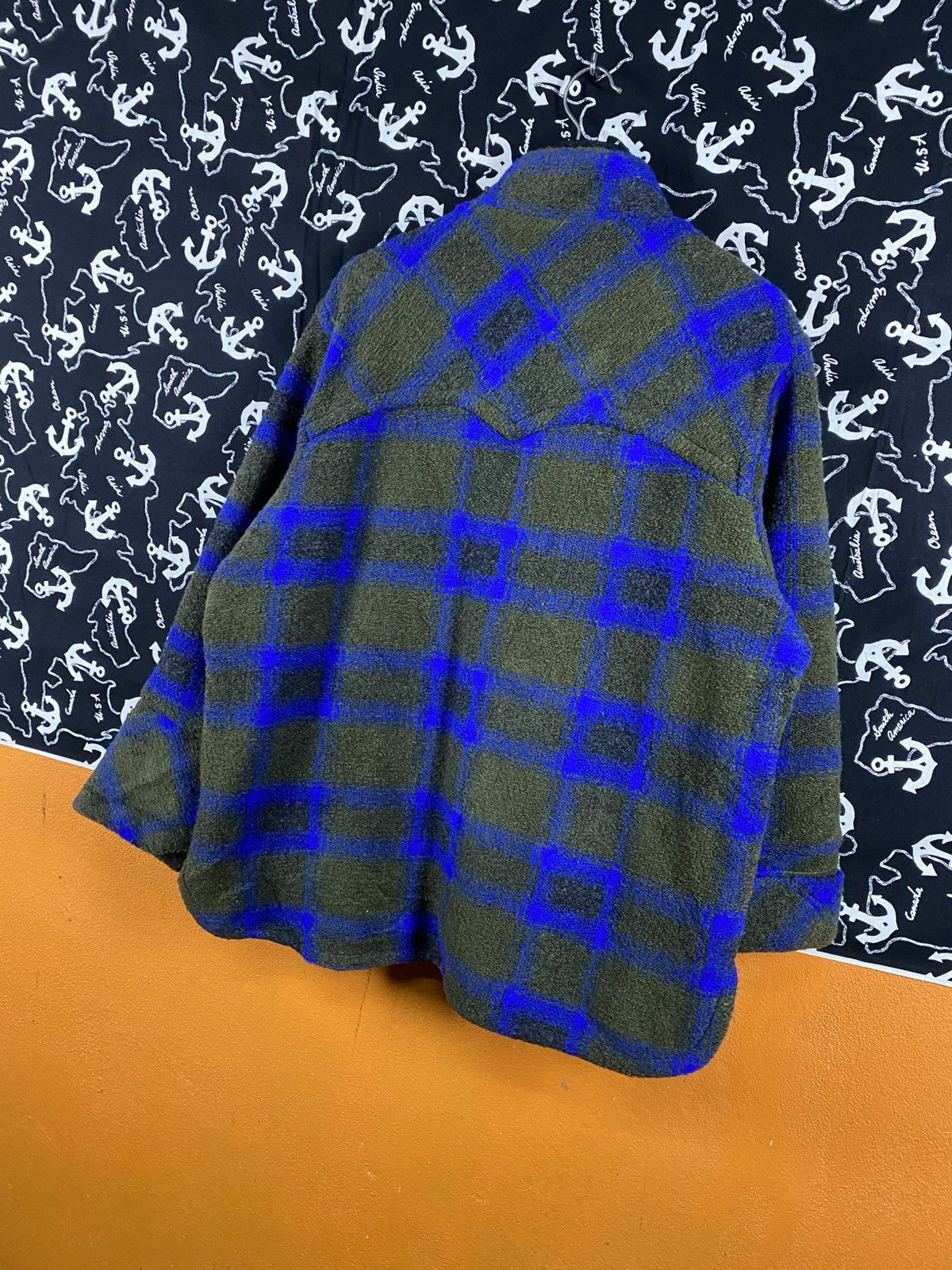 Japanese Brand Vintage Akane Japanese Plaid Cape Jacket Blue Green Check Size L / US 10 / IT 46 - 10 Thumbnail