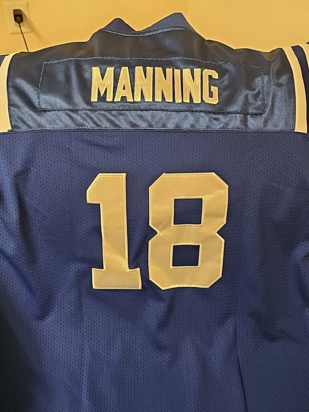 Designer Peyton Manning Reebok NFL Colts #18 Captain's ED- Youth XL Size ONE SIZE - 4 Thumbnail