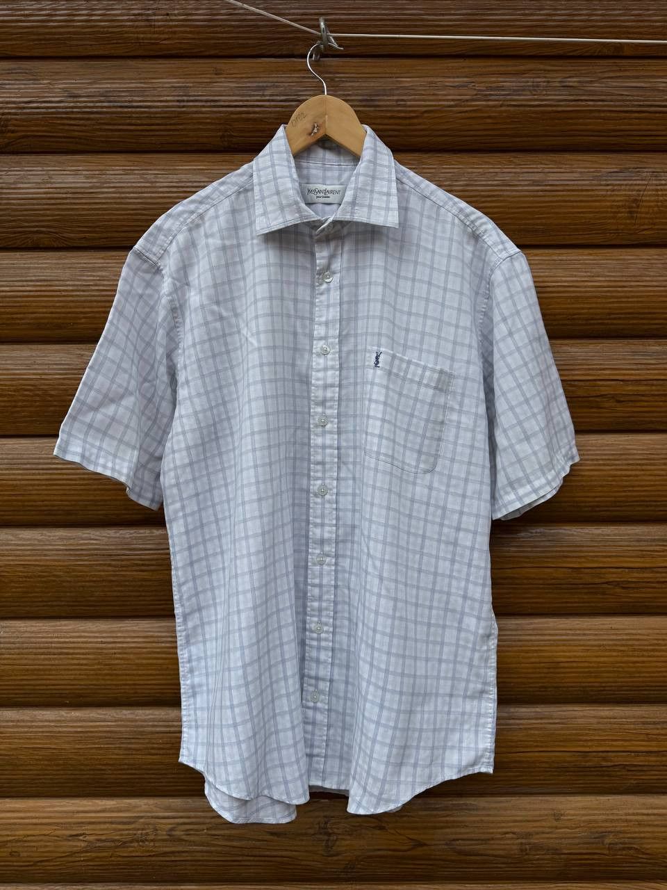 Yves Saint Laurent YSL Yves Saint Laurent Short Sleeve Shirt Logo Size L Size US L / EU 52-54 / 3 - 1 Thumbnail