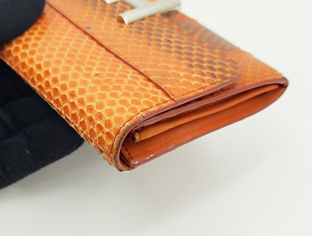 Tod's TODS snake skin orange button wallet Size ONE SIZE - 8 Thumbnail