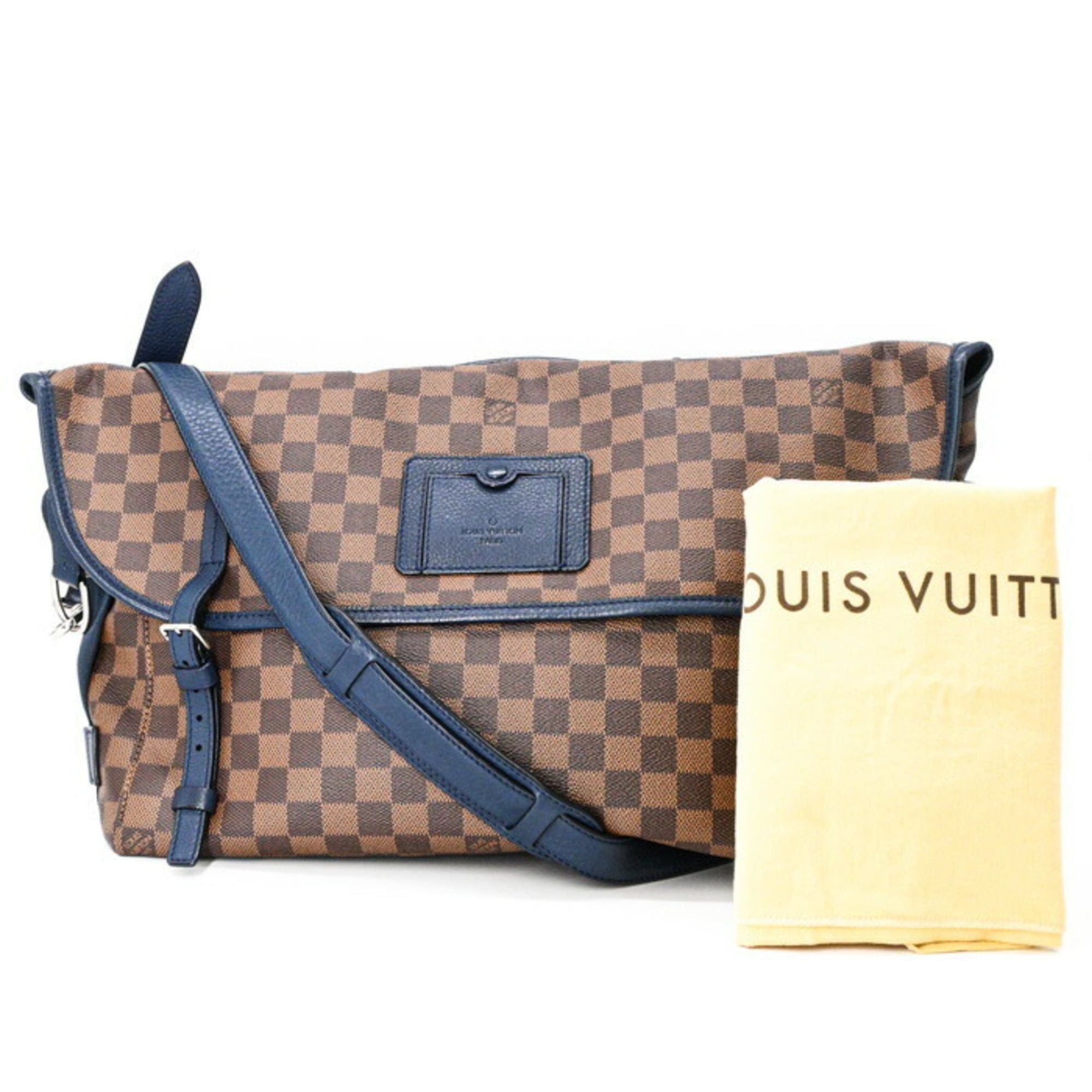 Louis Vuitton LOUIS VUITTON Damier Sprinter GM Shoulder Bag Navy Brown N41256 Size ONE SIZE - 1 Thumbnail