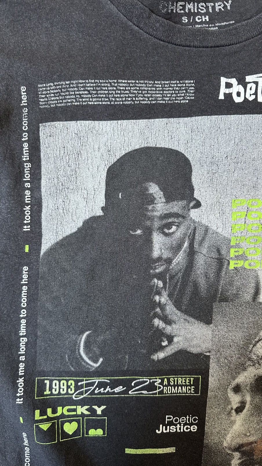 Chemistry TUPAC SHAKUR POETIC JISTICE TEE Size US M / EU 48-50 / 2 - 4 Thumbnail