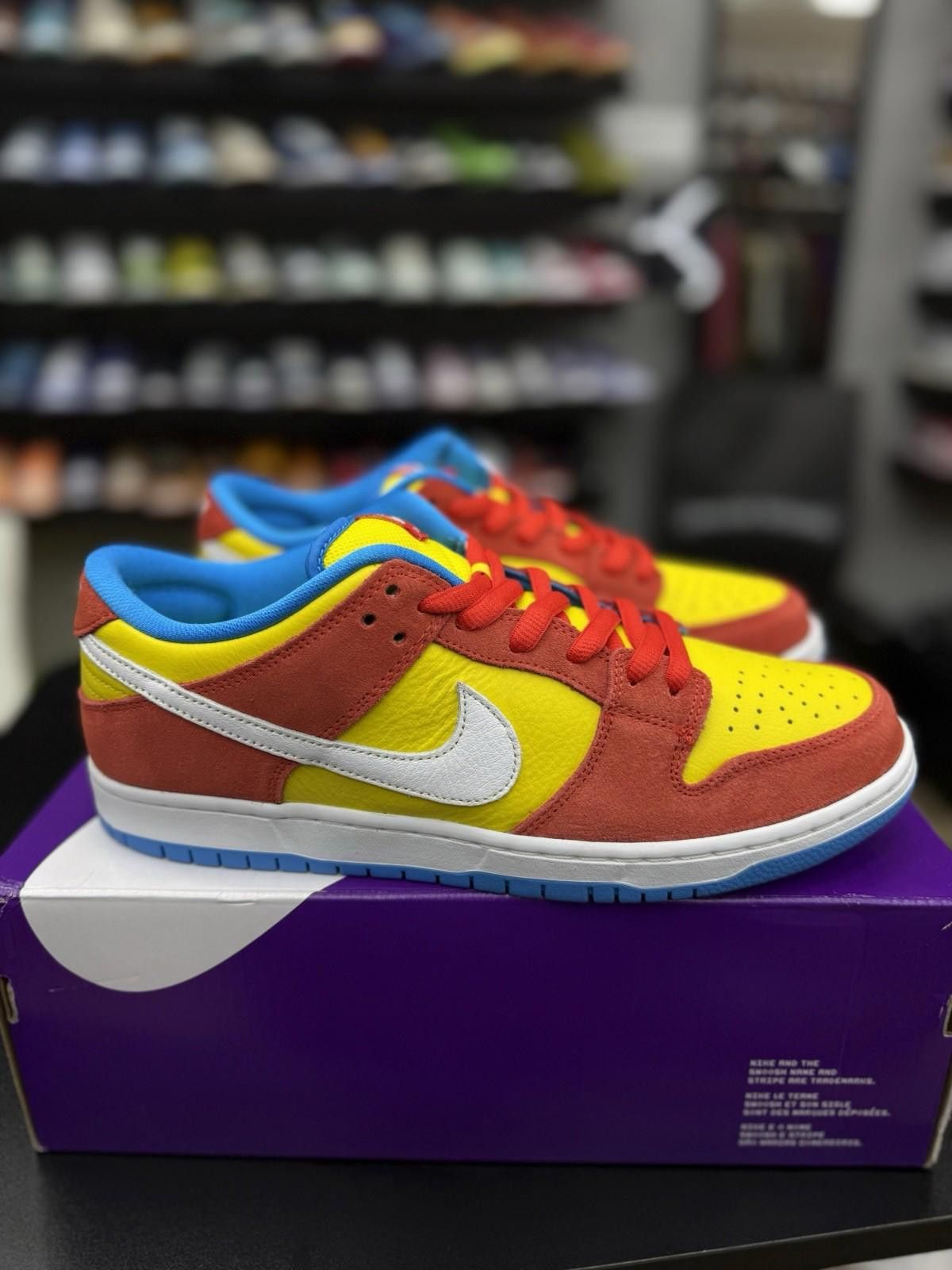 Nike Size 10.5 - Nike SB Dunk Low Bart Simpson (BQ6817-602) NEW Size US 10.5 / EU 43-44 - 1 Thumbnail