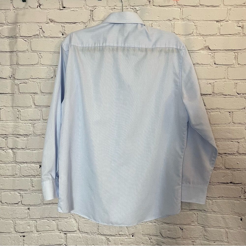 Haggar Haggar Slim Fit Blue Dress Shirt Size M (16-16.5) Size US M / EU 48-50 / 2 - 3 Thumbnail