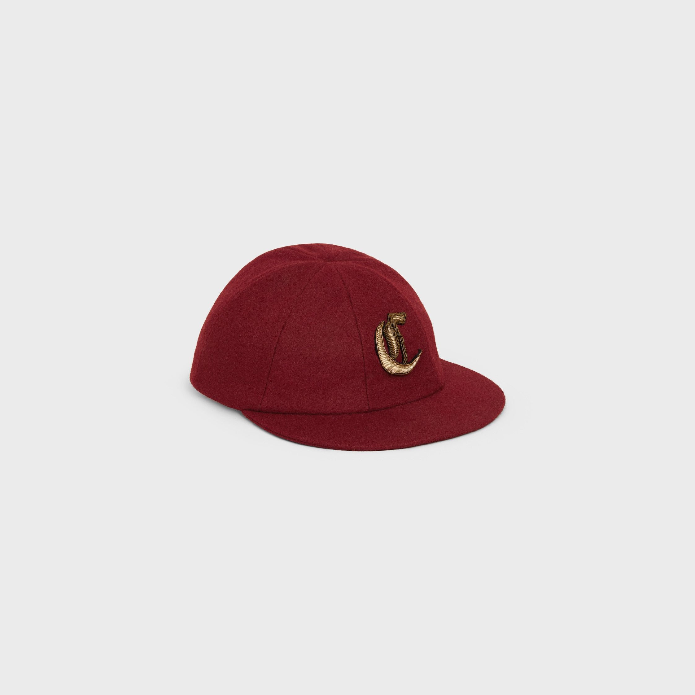 Celine ROWING CAP IN FLANNEL BORDEAUX Size ONE SIZE - 1 Thumbnail