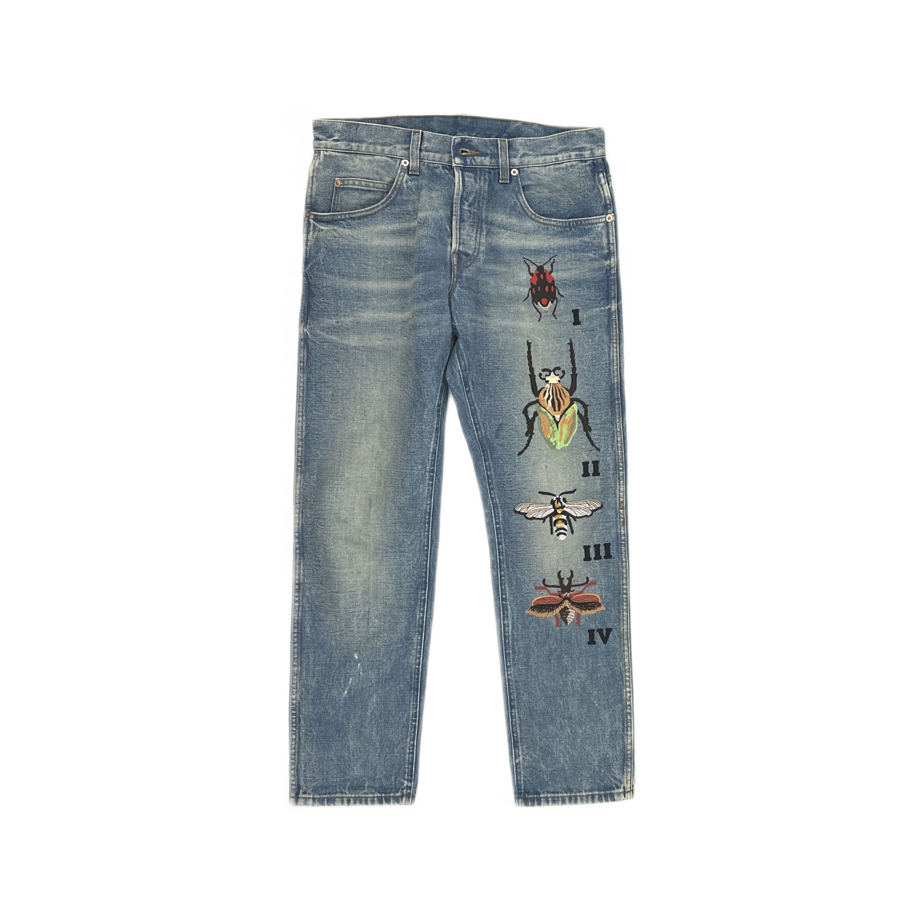 Gucci Gucci Demna Horsebit Jeans in Washed Japanese Denim Size 32