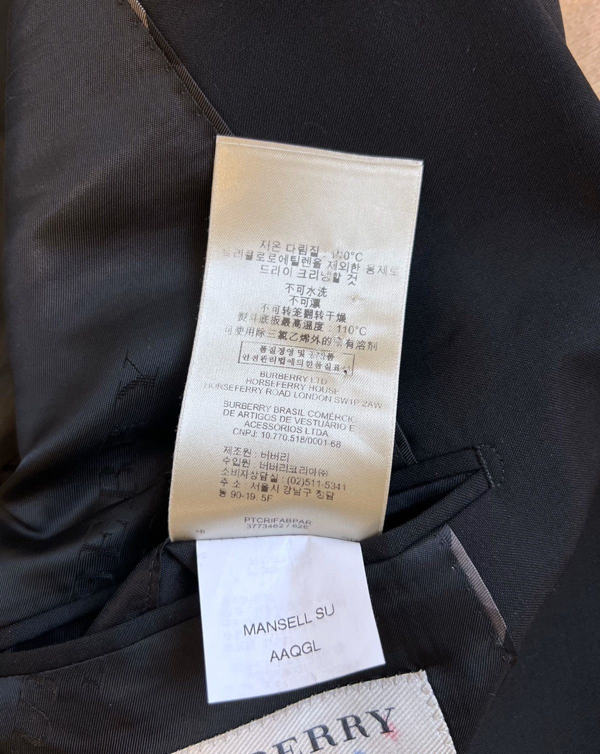 Burberry Burberry Blazer Wool Black Suit Jacket Size 52R - 19 Thumbnail