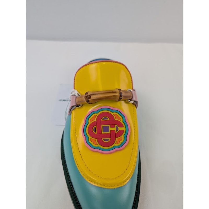 Casablanca o1rshd1 Leather Memphis Mule Slipper Sandal in Mint / Yellow Size US 11 / EU 44 - 15 Thumbnail