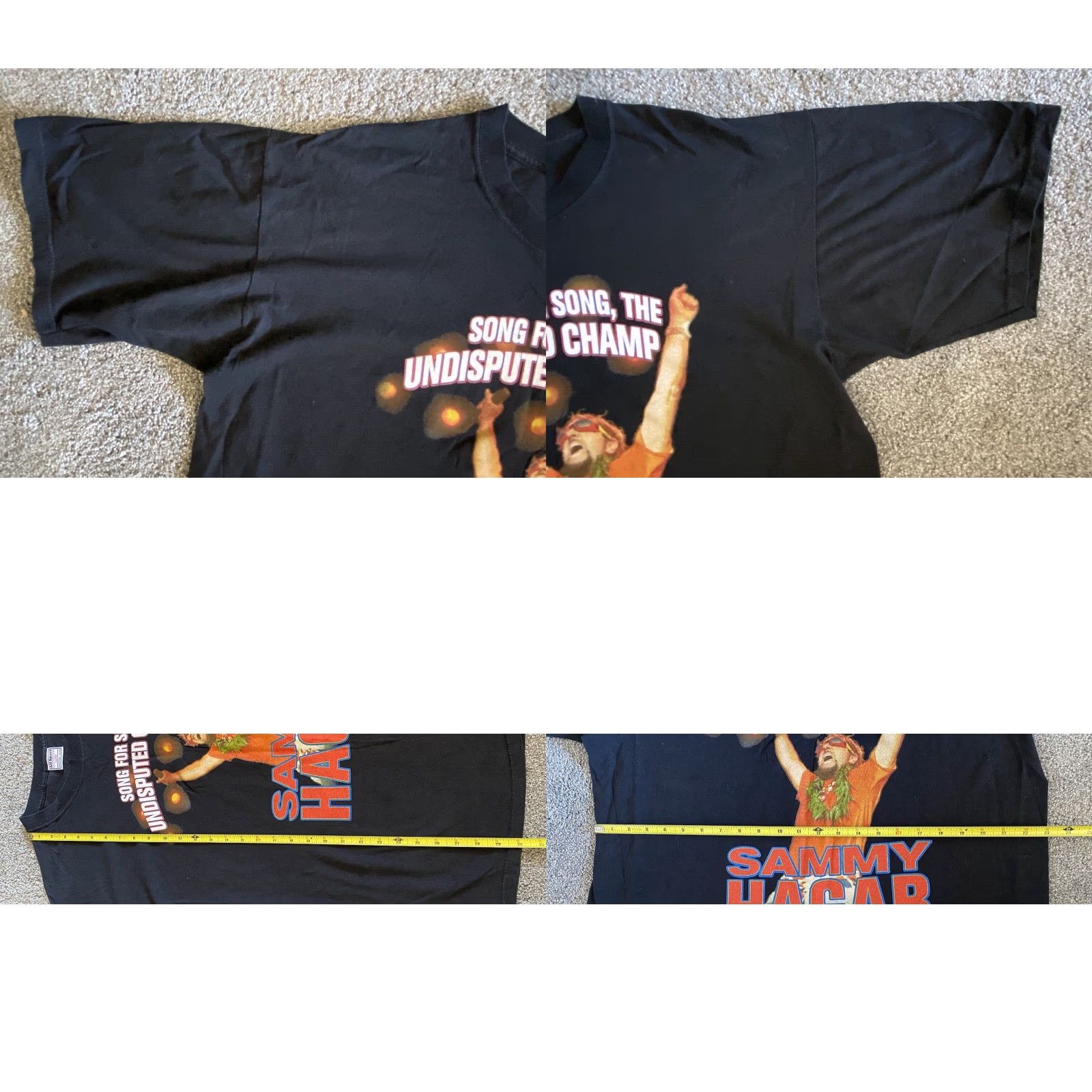 Haggar VINTAGE Sammy Hagar Tour T Shirt All Sport XL 48 Black Rocker 2002 Music Band Rock Hipster Classic Mens Short Sleeve T-Shirt Size US XL / EU 56 / 4 - 8 Thumbnail