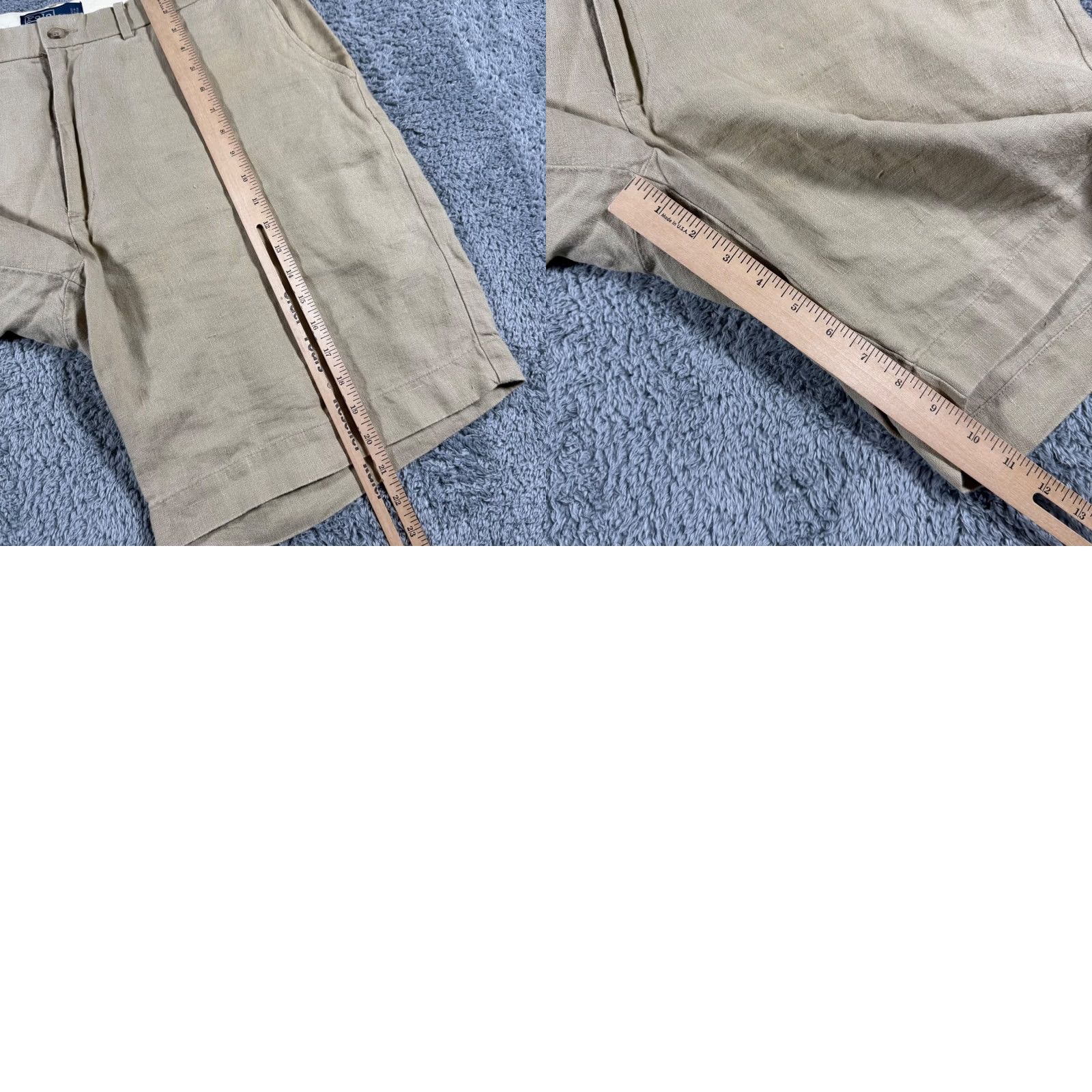 Polo Ralph Lauren VINTAGE Polo Ralph Lauren Shorts Men 38 Tan 100% Linen Flat Front Casual Size US M / EU 48-50 / 2 - 8 Thumbnail