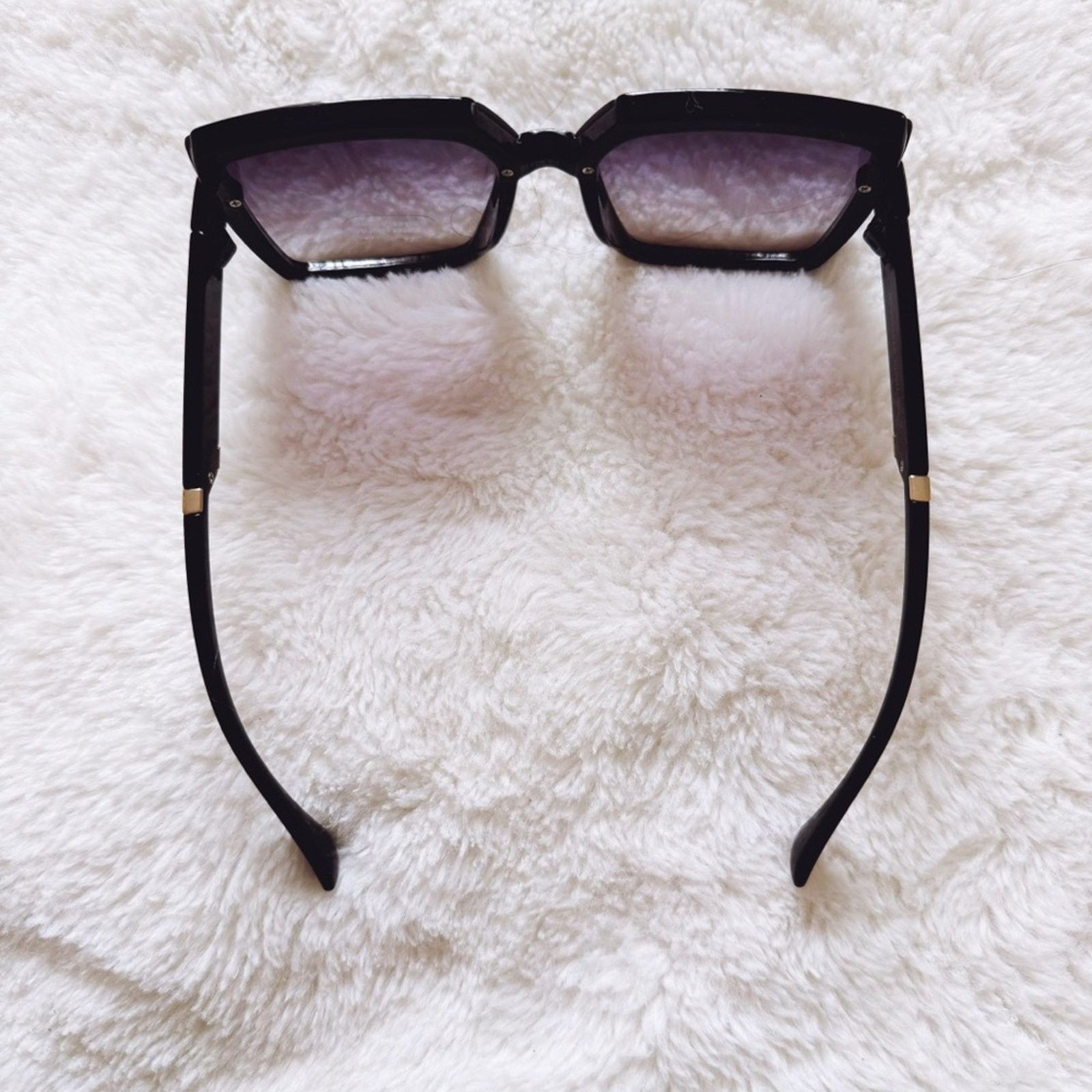 Other Gloria Black Square Oversized Sunglasses Size ONE SIZE - 7 Thumbnail