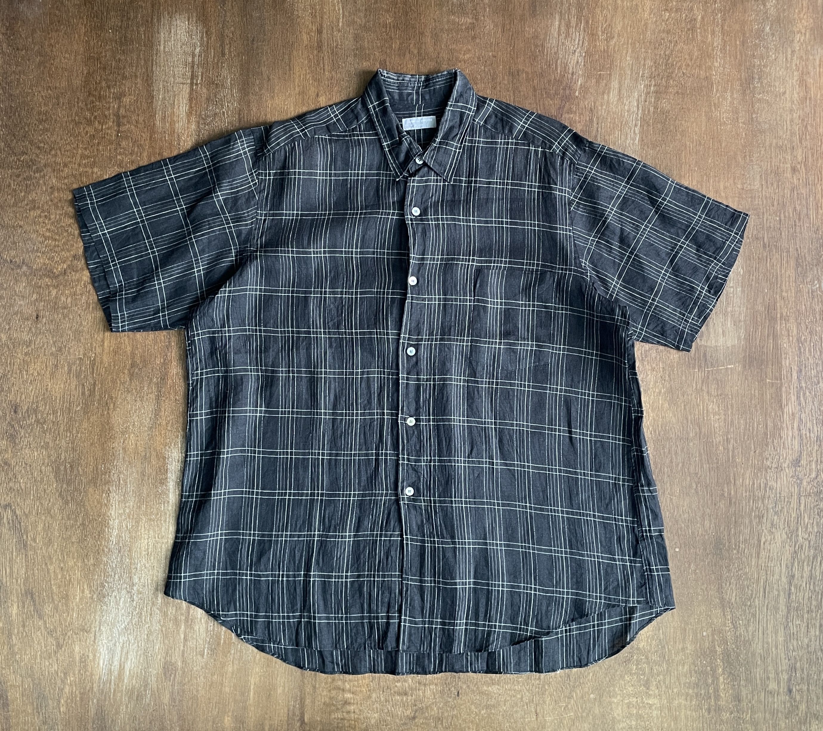 COMME des GARCONS HOMME 90' Plaid Short Sleeves Shirt