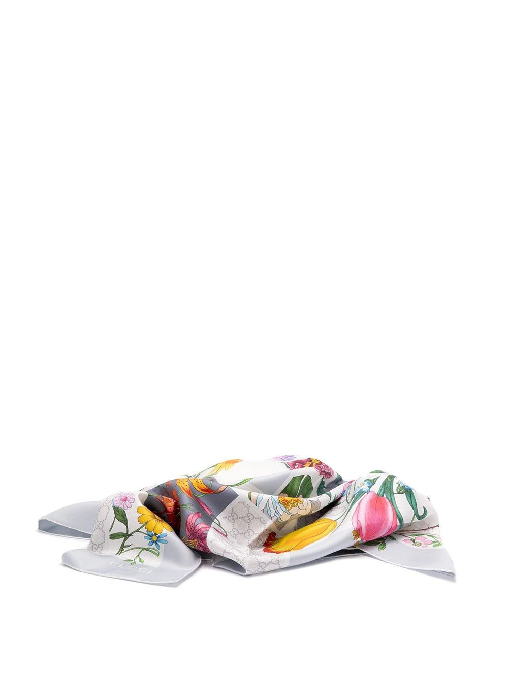 Gucci `Mini Blocks Flora` Foulard Size ONE SIZE - 1 Thumbnail