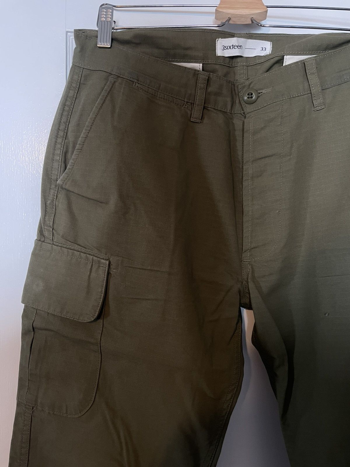 3sixteen 3sixteen Olive Ripstop Cinch Cargo Pants 33 Size US 33 - 4 Thumbnail