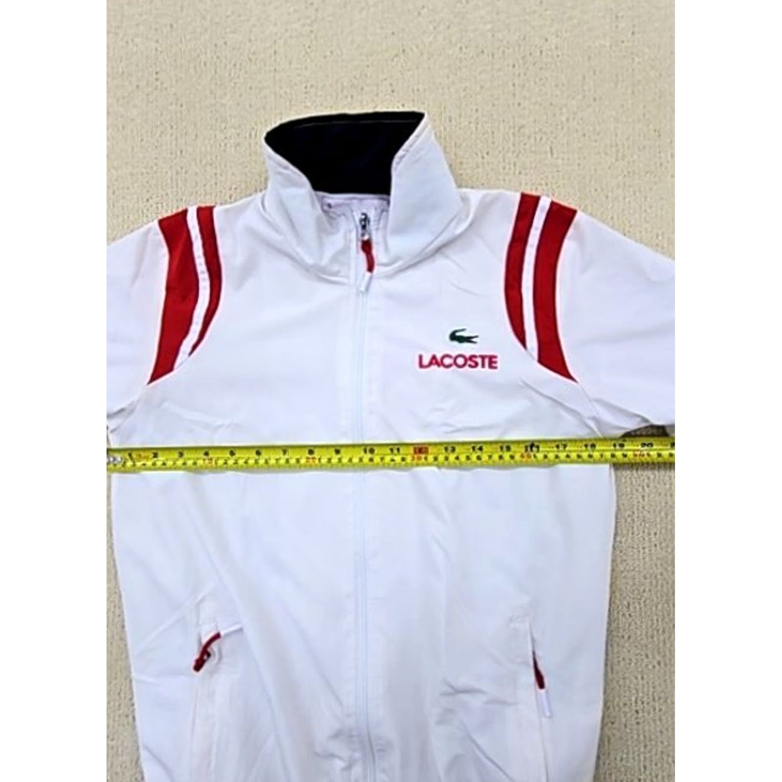 Lacoste Lacoste Men's White Red Track Jacket Size S Zipper Athletic Size US S / EU 44-46 / 1 - 7 Thumbnail