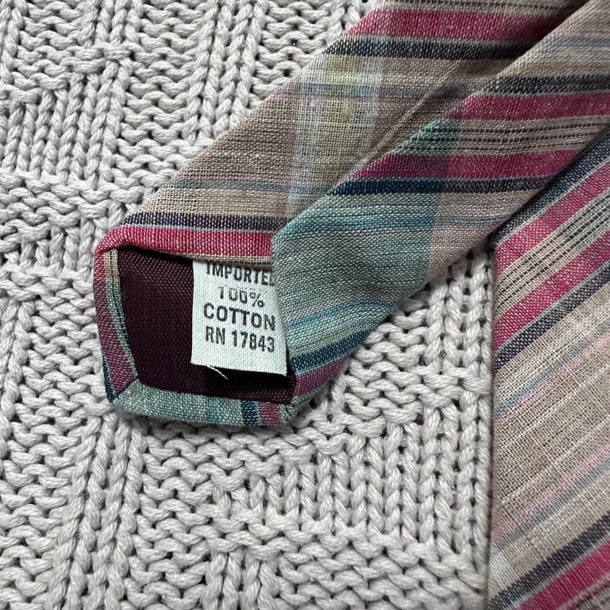 Lands' End Vintage Lands' End summer plaid cotton tie Size ONE SIZE - 4 Thumbnail