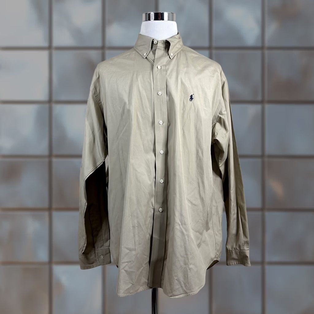 Polo Ralph Lauren Polo Ralph Lauren XL Vintage Blake Shirt Safari Beige 100% Cotton Button Down Shirt Men Beige Vintage XL Button-Down Polo Ralph Lauren Mens Shirt Size US XL / EU 56 / 4 - 1 Thumbnail