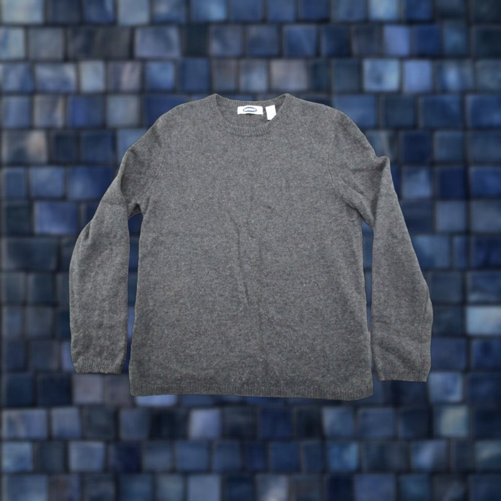 Old Navy VINTAGE Old Navy Sweater Pullover Women's Gray 100% Lambswool Size L Knit Size L / US 10 / IT 46 - 1 Thumbnail