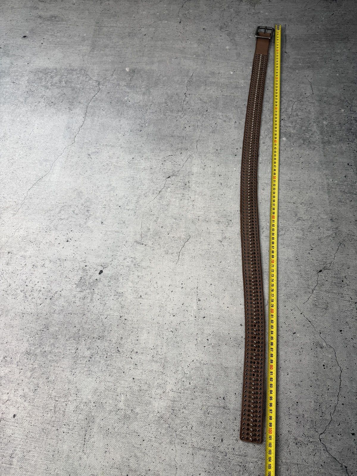 Japanese Brand OO'S NUMBER NINE STYLE JAPAN LEATHER Y2K BELT ARCHIVE Size ONE SIZE - 5 Thumbnail
