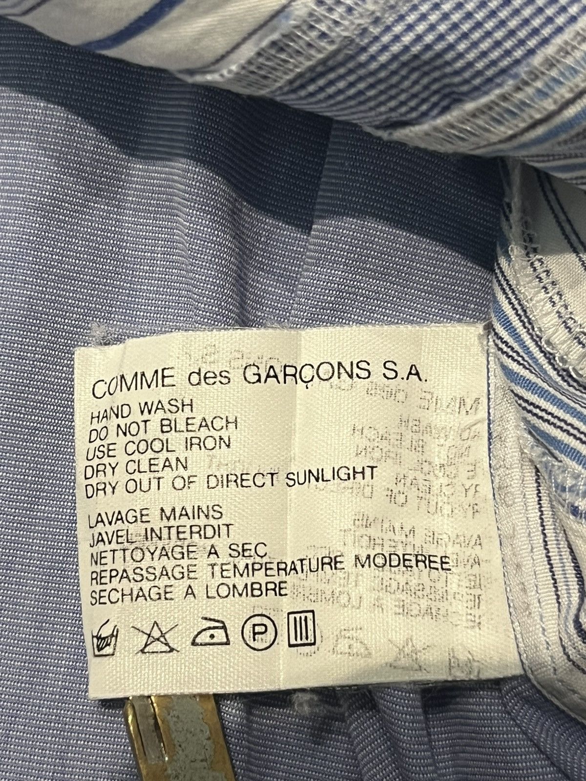 Comme des Garcons 💸ACCEPT BINDING💸 90s Vintage Comme des Garcons Stripe Shirt Size US M / EU 48-50 / 2 - 9 Thumbnail