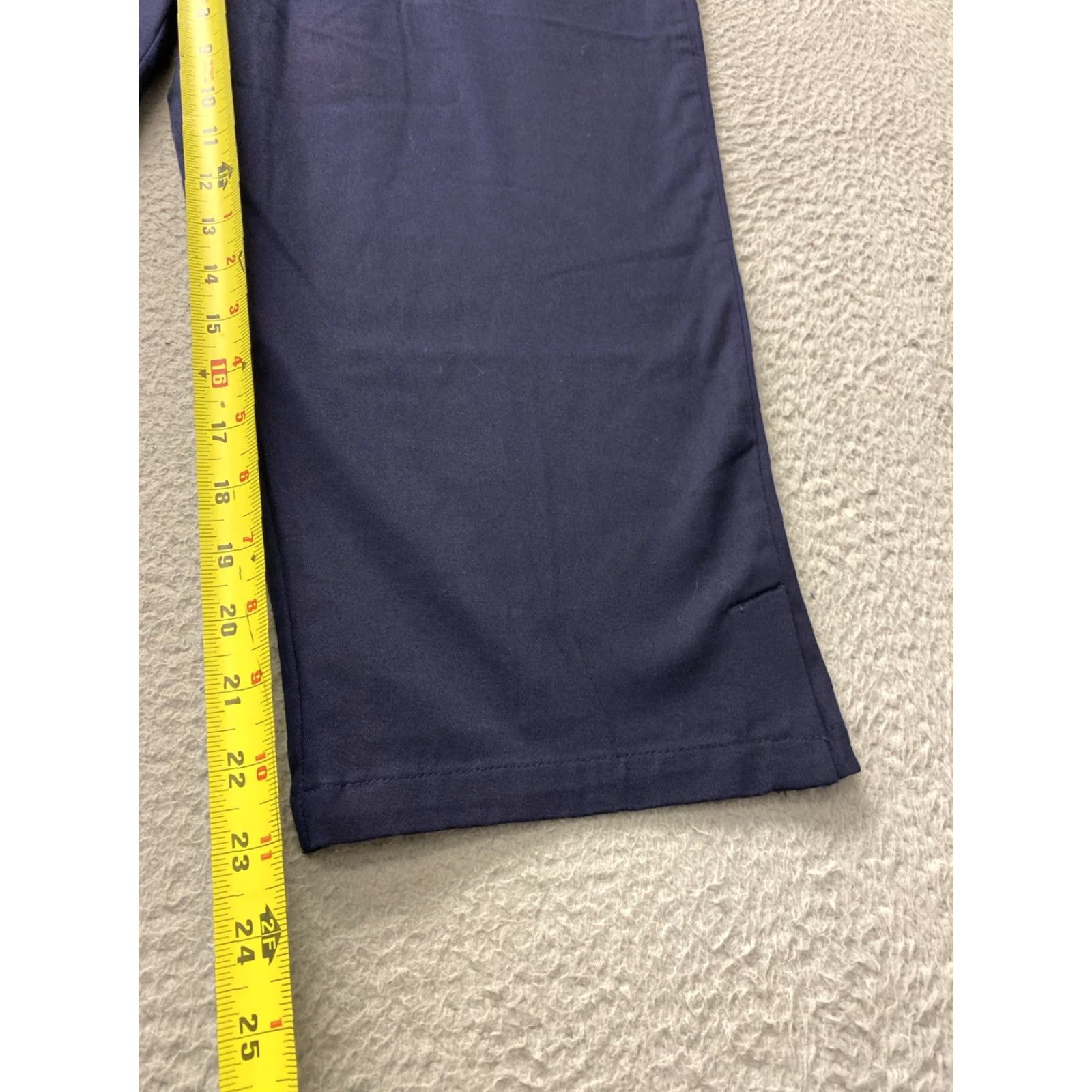 Croft & Barrow Croft Barrow Capri Pants Womens 14 Navy High Rise Button Fly Flat Front Pockets Skinny NEW Size 36" / US 14 / IT 50 - 5 Thumbnail