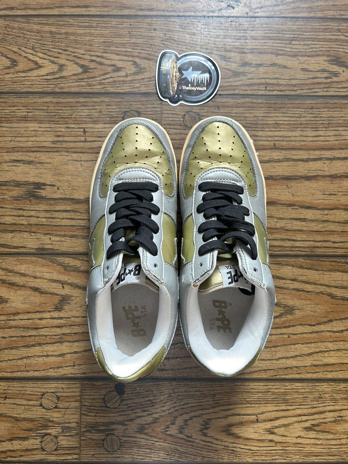 Bape Bape Grey/Green 10th Anniversary Bapesta Size US 9.5 / EU 42-43 - 3 Thumbnail