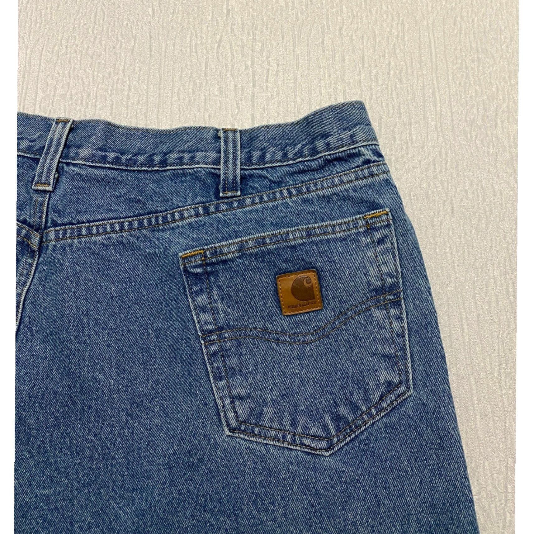 Carhartt Carhartt Jeans B460 LVB Relaxed Fit Mens 44x32 Blue Straight Denim Cotton Pockets Button Zip Size US 44 / EU 60 - 3 Thumbnail