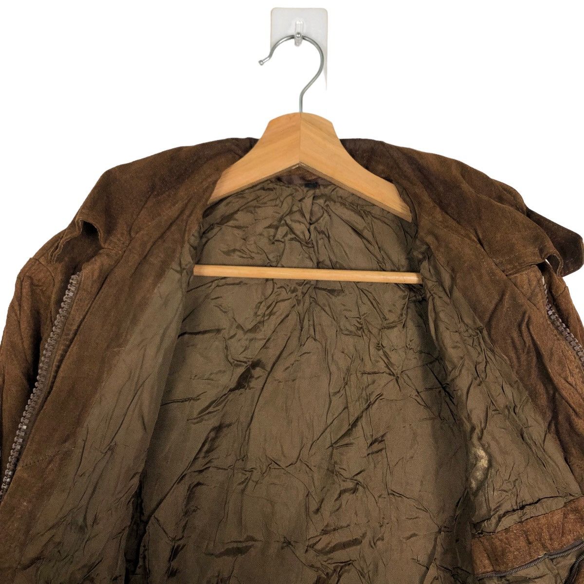 Japanese Brand 🔥Rare Genuine Leather Bomber Jacket Issey Miyake Size US L / EU 52-54 / 3 - 11 Thumbnail