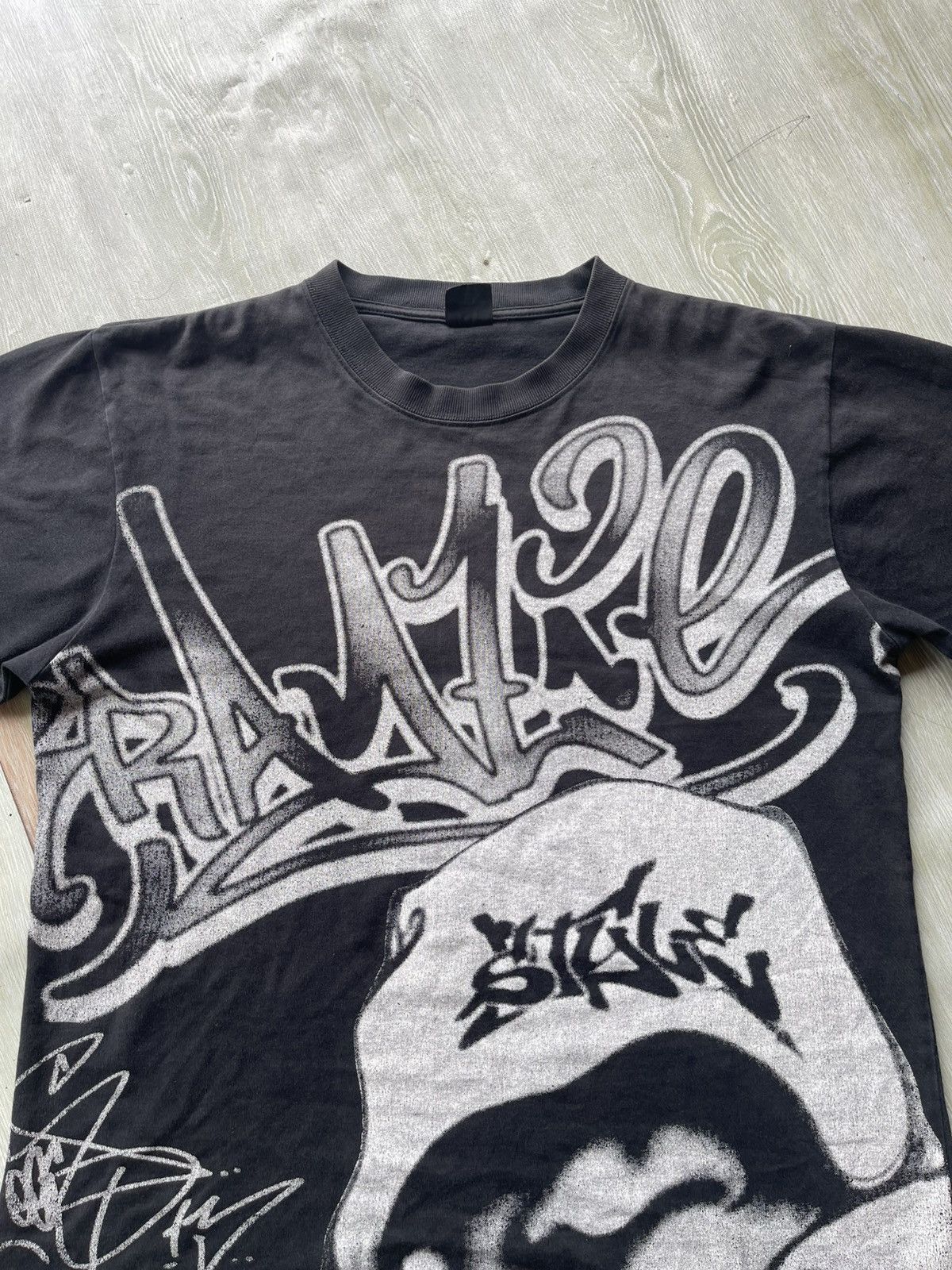 Vintage Rare JustFitid Black Graphic Tee - Urban Street Style Size US M / EU 48-50 / 2 - 7 Thumbnail