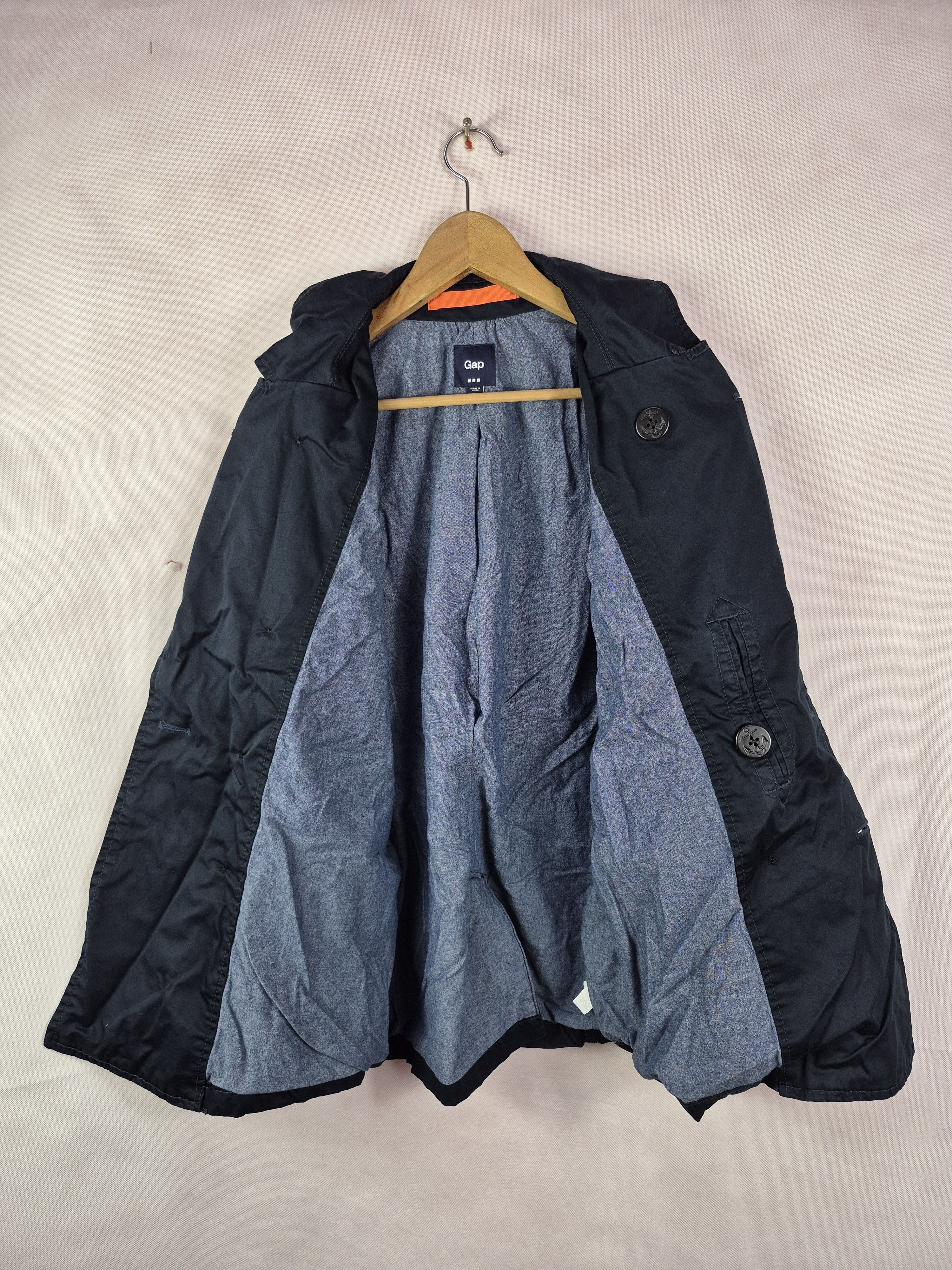 Gap 🔥 GAP True Navy Spring Waxed Parka Jacket Size US L / EU 52-54 / 3 - 8 Thumbnail