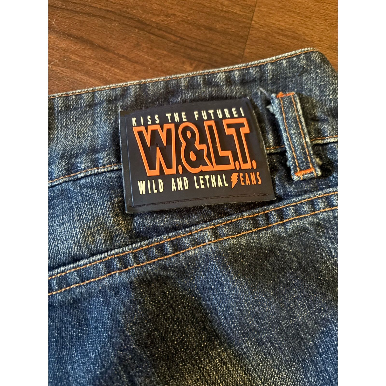 Walter Van Beirendonck Walter Van Beirendonck W&LT Distressed Panel Flare Jeans Size US 30 / EU 46 - 8 Thumbnail