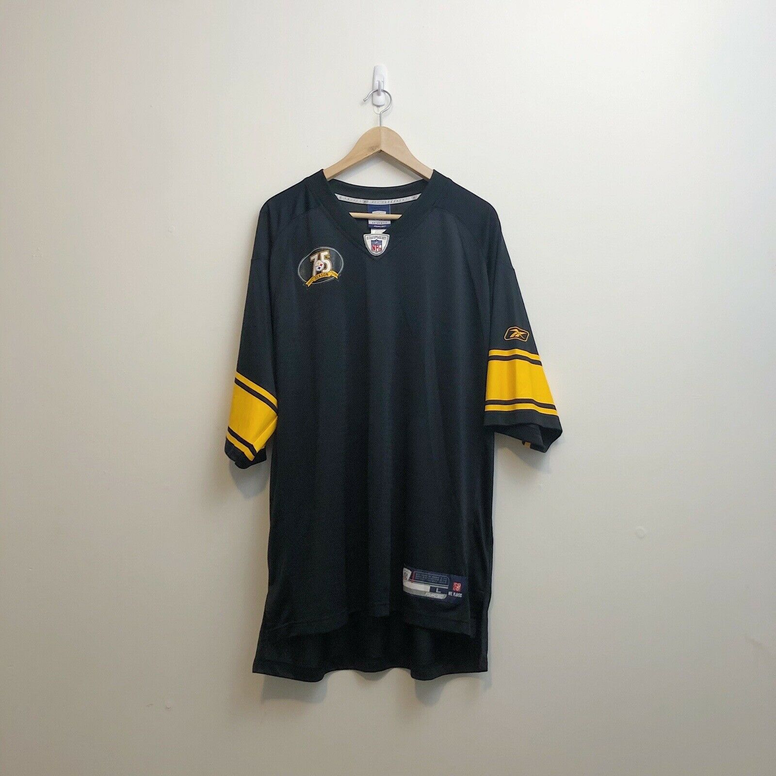 Reebok 2007 Pittsburgh Steelers Blank 75th Anniversary Jersey Size US L / EU 52-54 / 3 - 1 Thumbnail