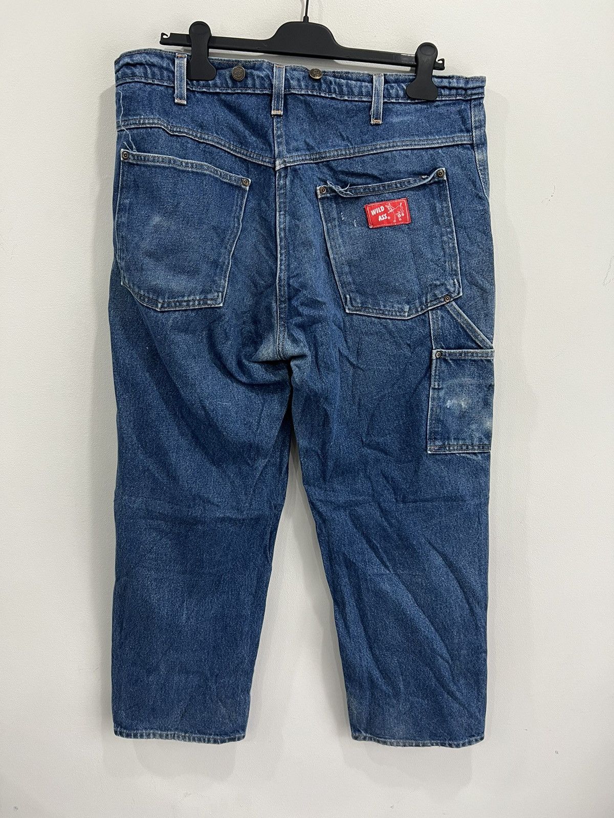 Vintage Vtg Wild Ass Denim Double Knee Jeans Pants 38x30 workwear Size US 38 / EU 54 - 1 Thumbnail