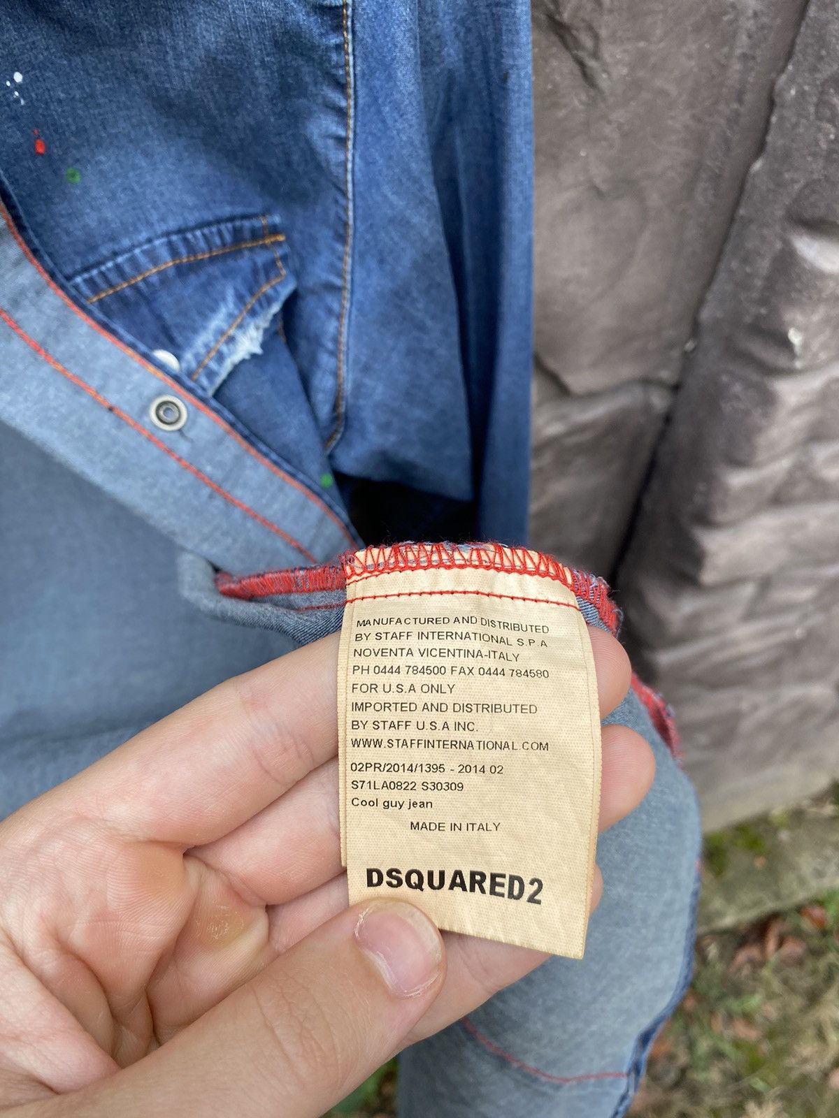 Dsquared2 × Vintage DSquared2 Distressed Denim Shirt Size US S / EU 44-46 / 1 - 13 Thumbnail