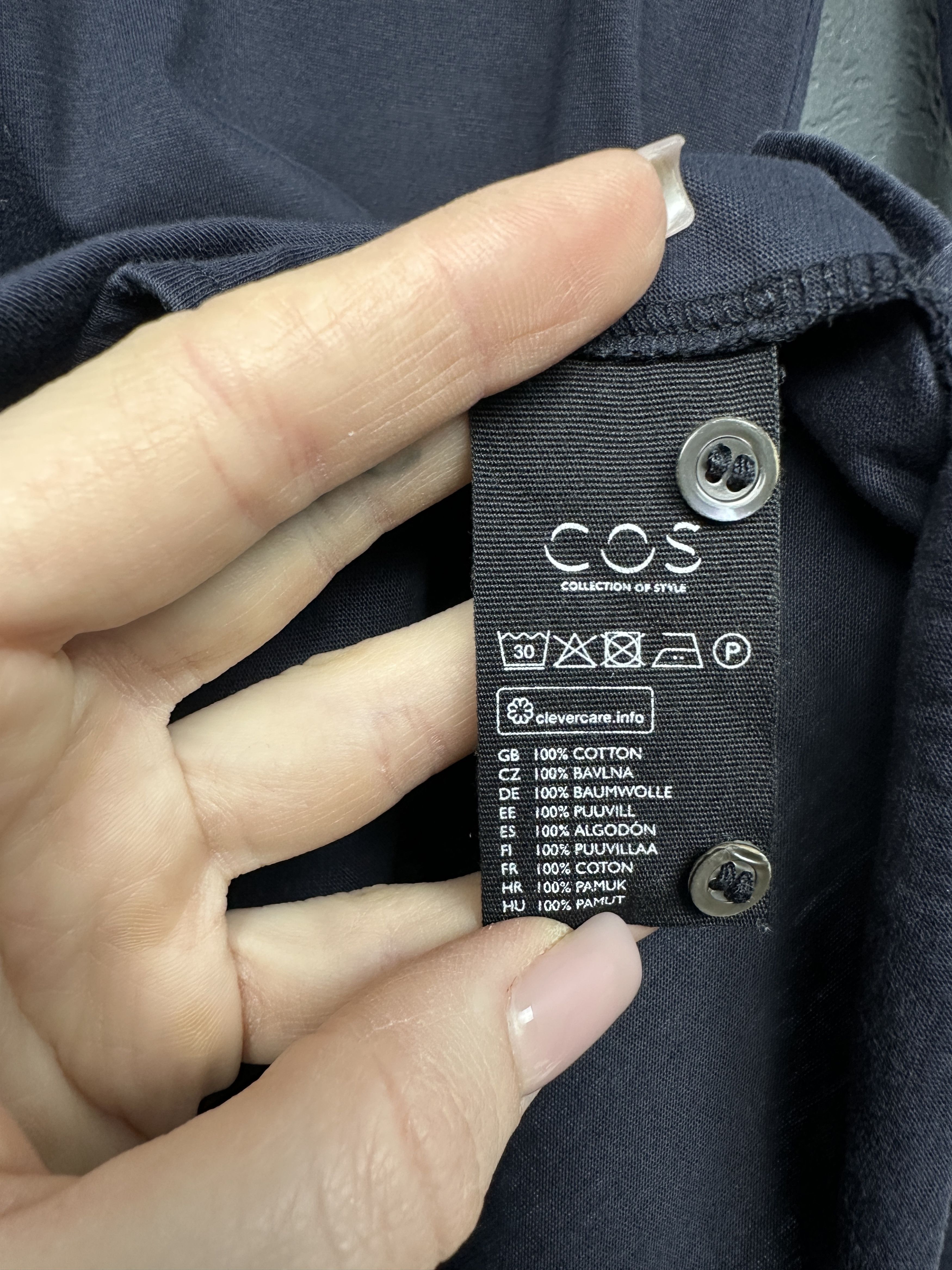 Cos Cos Mens Cotton Long Sleeve Shirt Size US S / EU 44-46 / 1 - 4 Thumbnail