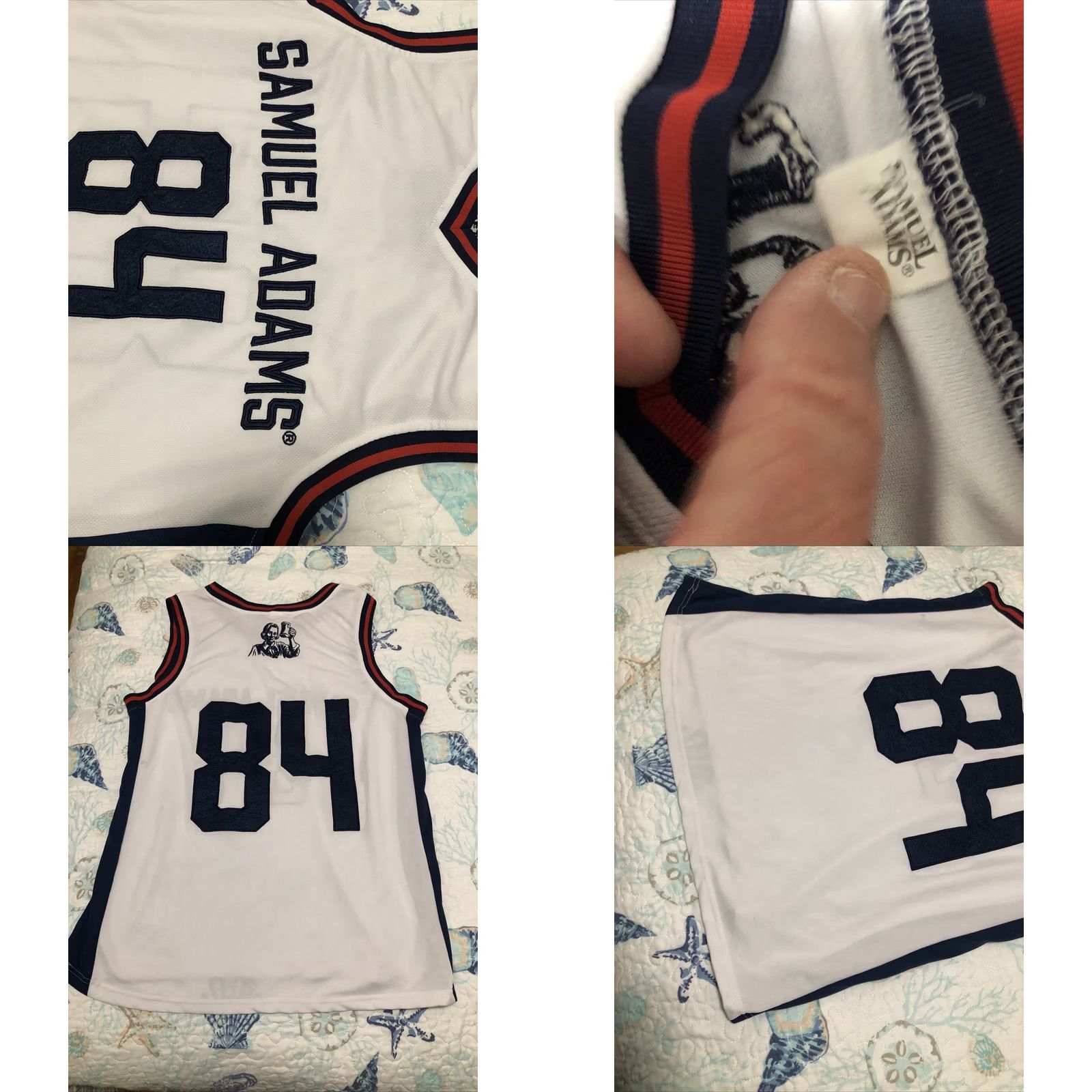 Vintage VINTAGE Samuel Adams Polyester Jersey..SIZE XL Stitched Jersey Sleeveless White Men XL Sports Size US XL / EU 56 / 4 - 8 Thumbnail