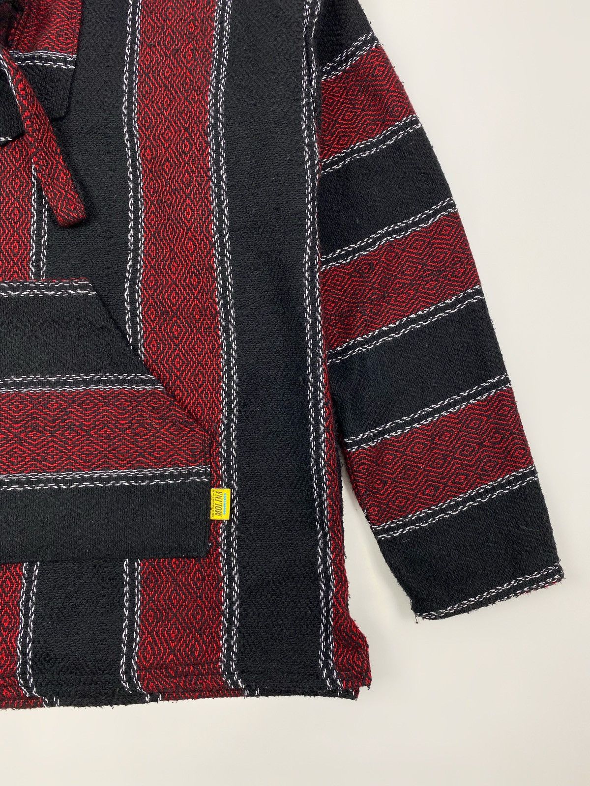 Vintage Y2K Vintage Molina Mexican Native Woven Stripped Baja Hoodie Size US M / EU 48-50 / 2 - 5 Thumbnail