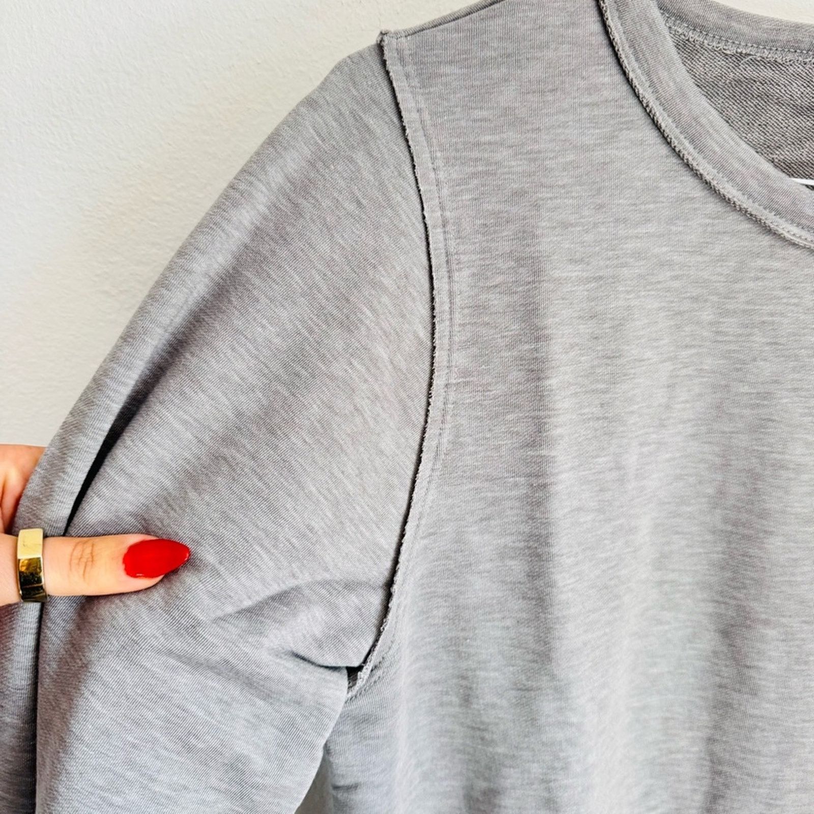 Nordstrom NEW MONO B Grey Lounge Pullover $88 Sweater Sweatshirt Top L Size L / US 10 / IT 46 - 7 Thumbnail