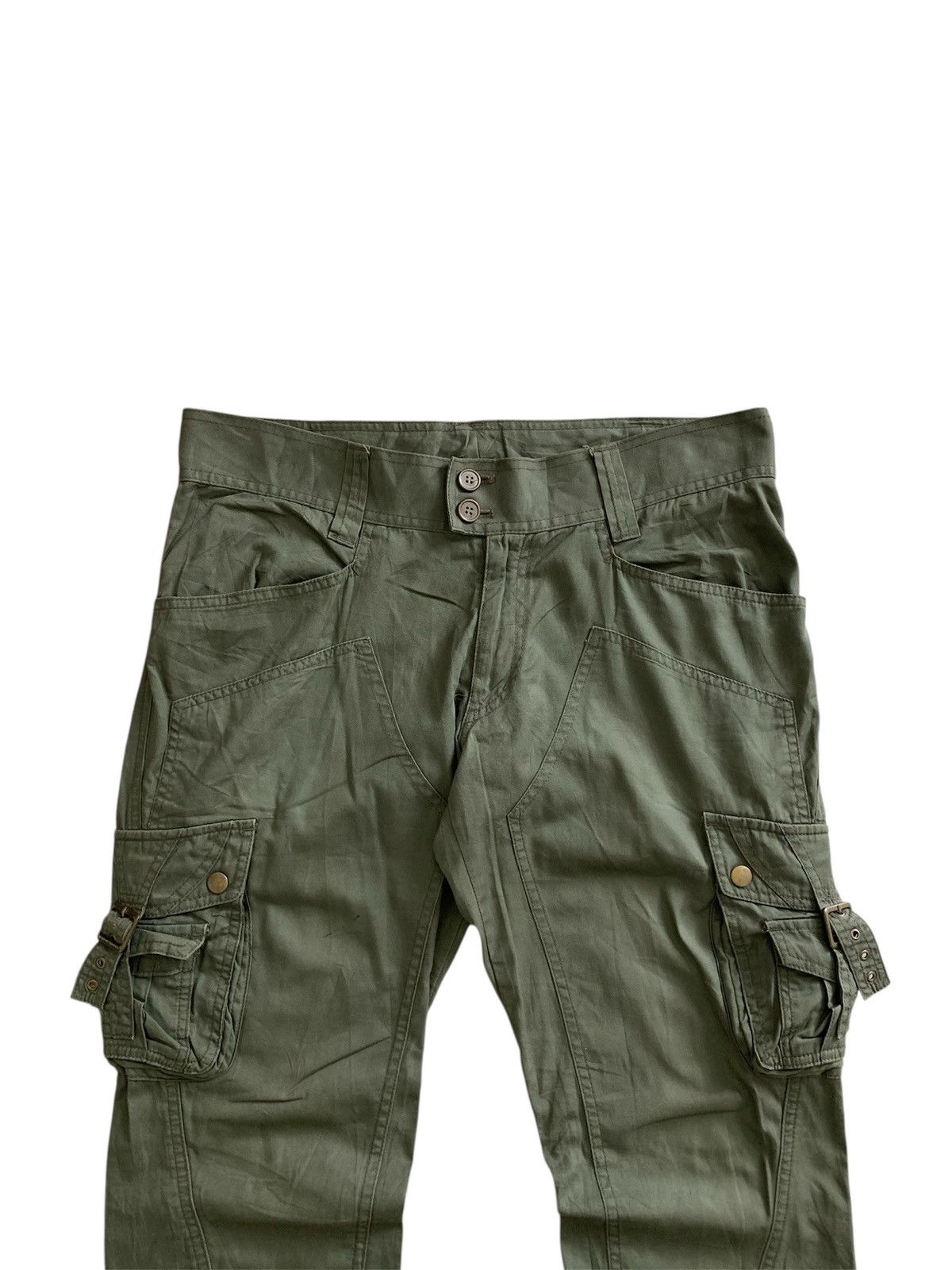 Michel Klein Michel Klein Homme Military 3D Cargo Spiral Flared Pants Size US 34 / EU 50 - 3 Thumbnail