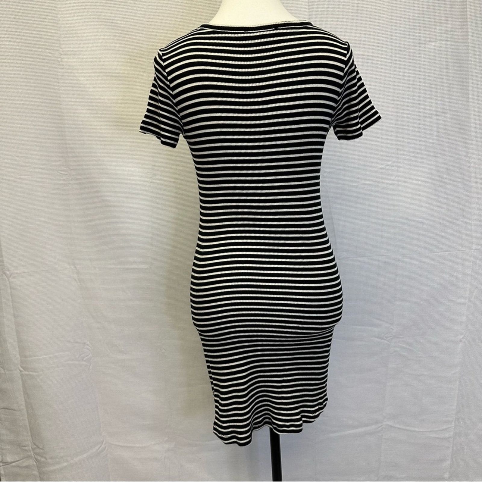 Brandy Melville Brandy Melville Striped Black & White Ribbed Dress - XS/S Size XS / US 0-2 / IT 36-38 - 6 Thumbnail