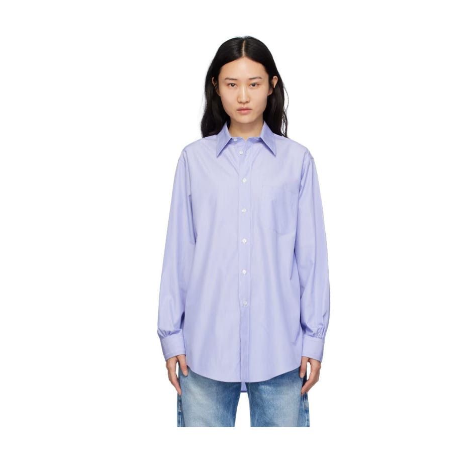 Maison Margiela o1y0625 Striped Shirt in Blue Size M / US 6-8 / IT 42-44 - 1 Thumbnail