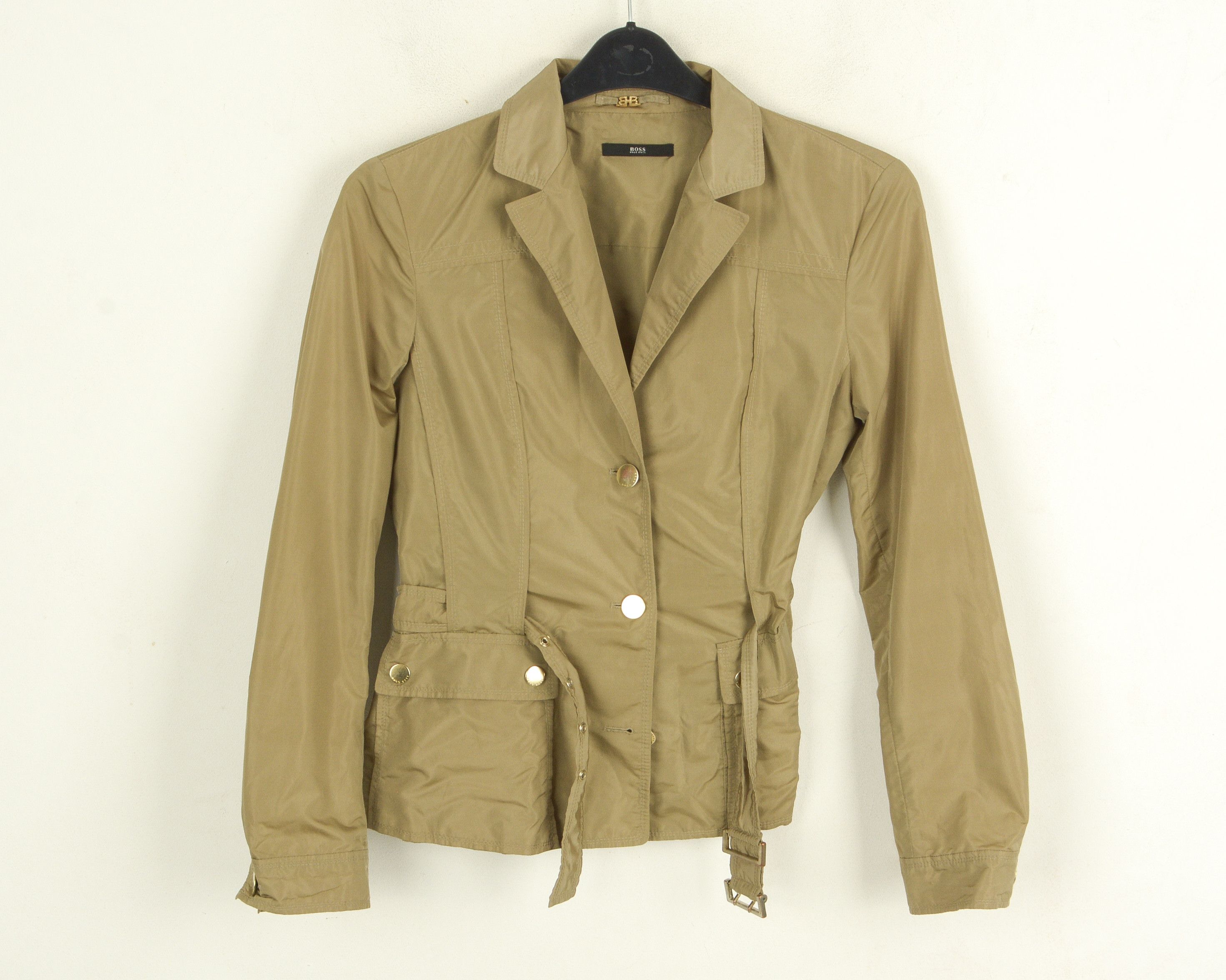 Hugo Boss Women S Coat Jacket Rain Trenchcoat Mac Belted Lightweight Size S / US 4 / IT 40 - 1 Thumbnail