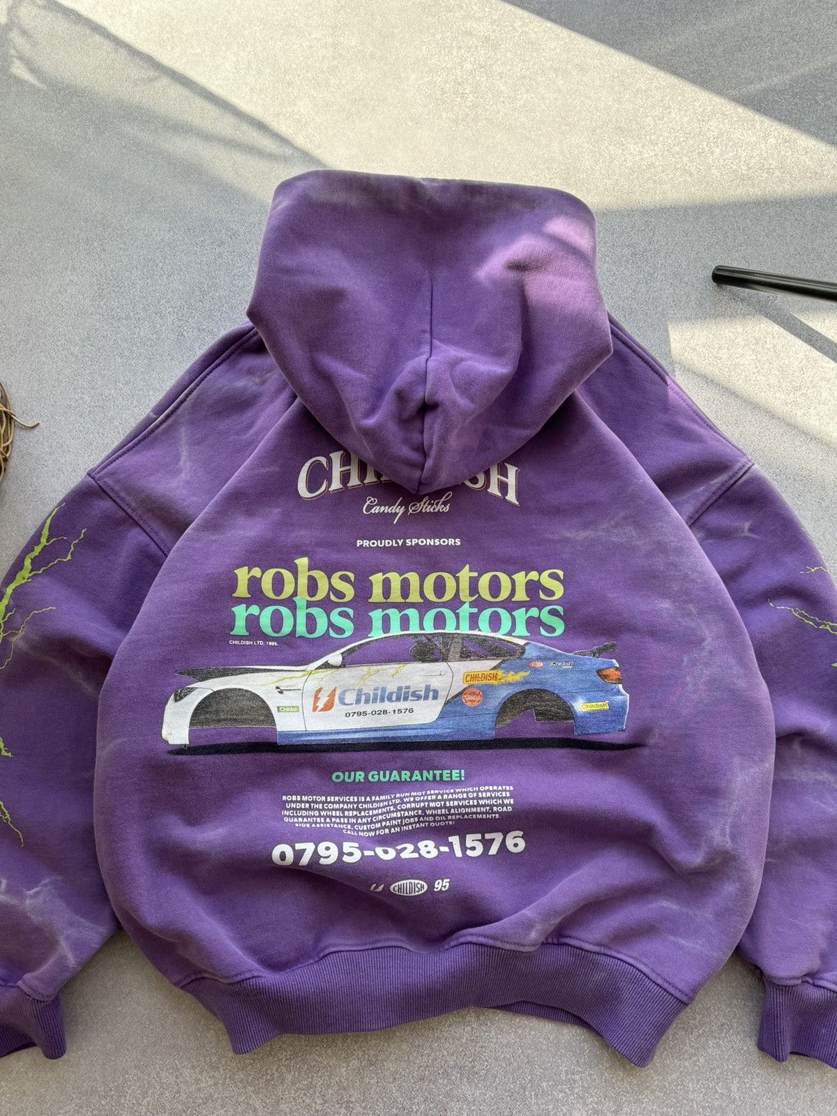 Japanese Brand Vintage Childish 1995 Robs Motors Purple hoodie Size US S / EU 44-46 / 1 - 7 Thumbnail